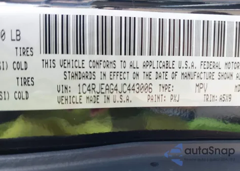 2018 Jeep Grand Cherokee Laredo E 4X2 из США, поврежденный, VIN 1C4RJEAG4JC443006